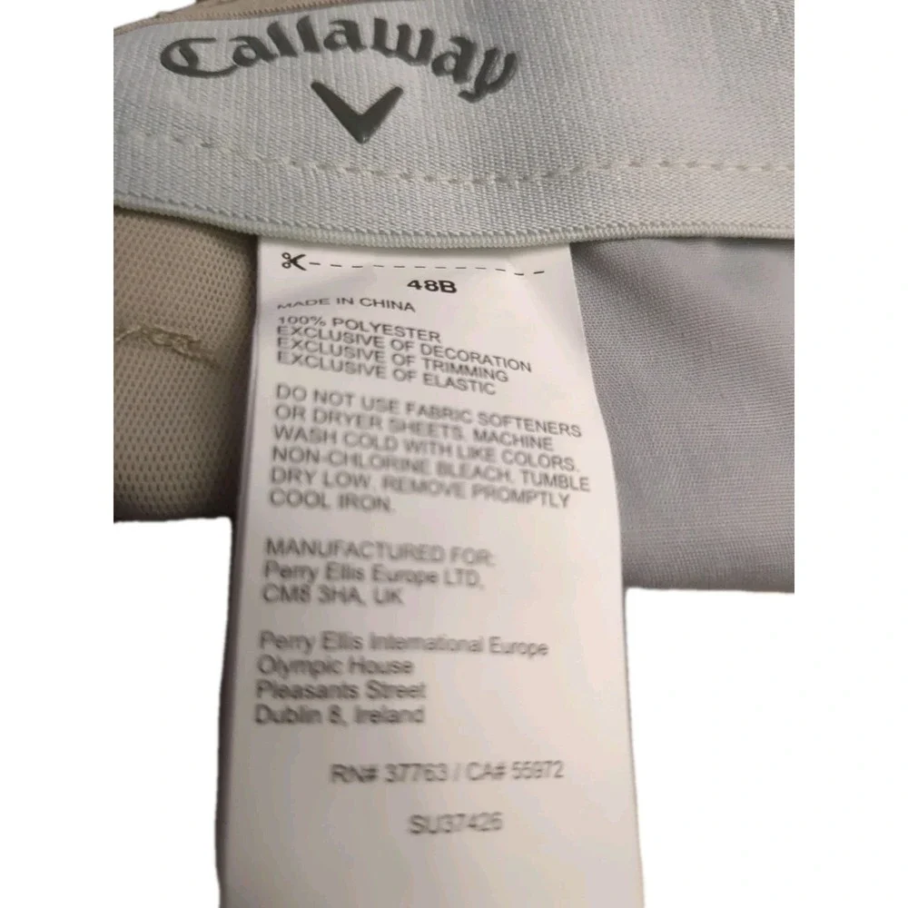NWT Callaway Pro Spin 3.0 Men's Golf Short 48B Plaza Taupe UPF 50 Active WB Flex